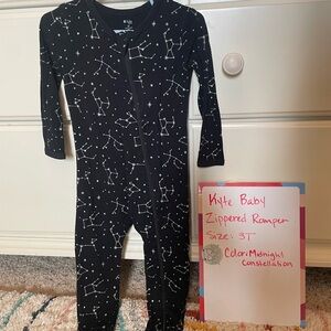 Kyte Baby Zippered Romper, Midnight Constellation, 3T